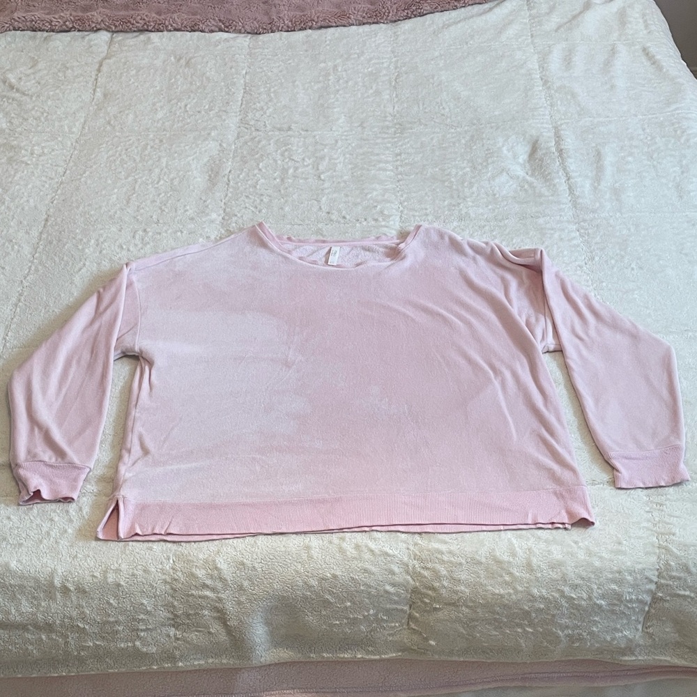 πΈπ€πΈ Baby Pink Ultra Soft Lounge Sweater Size L - Picture 3 of 9